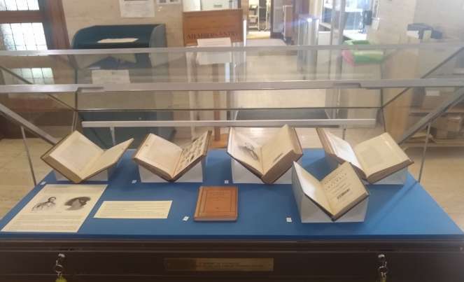 Case 1 of the exhibition Oscar Wilde and Classical antiquity at the Institute of Classical Studies Library.