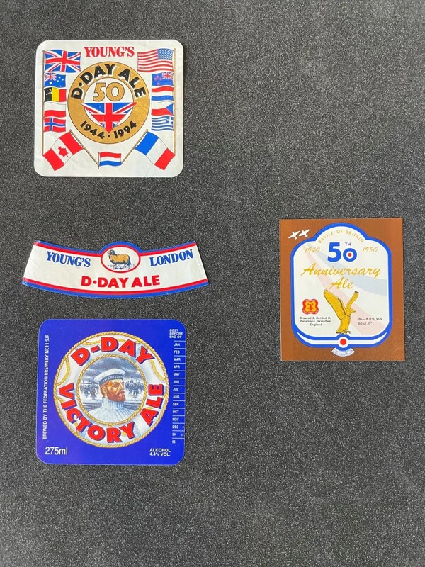 Commemorative beer labels from 1994 D-day anniversary IWM LBY K. 95/2188