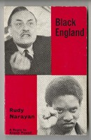 The cover includes two black and white photographs. On the top left corner is a photo of the British Conservative politician Enoch Powell, his fist raised and face contorted in the midst of a vehement speech. On the bottom right, a young man black man with a defiant look on his face is raising his fist, probably echoing the Black Power salute.