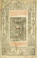 Title page of Hector Boece's Historiae Francisce Scotorum, a history of Scotland, published in 1527.