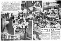 Collage of photographs and two newspaper clippings, with the headlines, "The principles of the age which is dying" and "the principles of the age for which we are fighting".