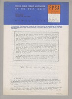 The newsletter of the Federal Public Service Association of the West Indies announces the dissolution of the West Indies Federation with a final farewell and well wishes to its members in a text box. An accompanying article explains the circumstances which led to the end of the Federation, titled 'The Final Disenchantment'.
