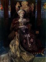 Painting of Dame Ellen Terry as Catherine of Aragon.