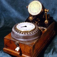 ABC Telegraph patented by Wheatstone and Cooke in 1840. It was the first commercial dial telegraph. Also known as the 'Communicator', this telegraph ushered in the age of private telegraphic communication. (Ref: K/PP107/11)