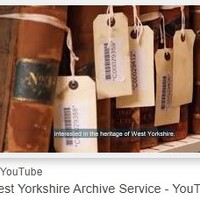 Image of books on a shelf, taken from the West Yorkshire Archive Service introductory video available on YouTube.