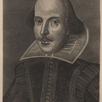 Droeshuot’s portrait of William Shakespeare. From: Israel Gollancz. A book of homage to Shakespeare. Oxford: Oxford University Press, 1916 [Miscellaneous Collection FOL. PR2925 G58]