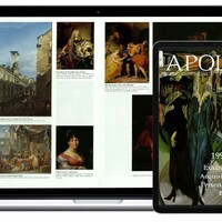 A laptop and tablet display extracts from the Apollo archive.