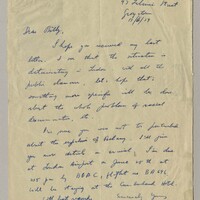 Letter from Cheddi Jagan to Billy Strachan about deteriorating situation of racial discrimination in the UK